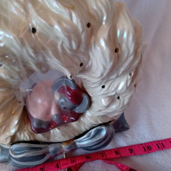 RARE Vintage Ceramic Christmas Wreath With Sleeping Mouse - Picture 7 of 7